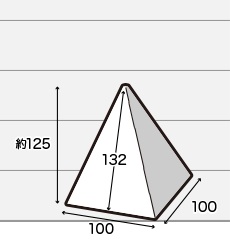 四角すい(ピラミッド型)POP小サイズ