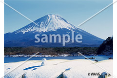 [12月] 雪ダルマと富士山
