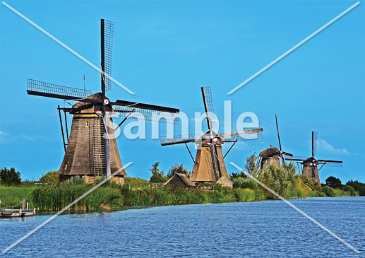 [8月] オランダ　風車と運河
