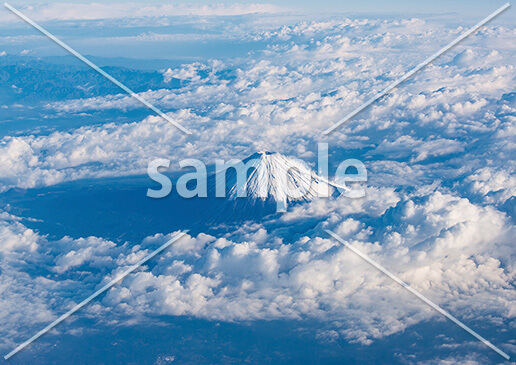 [2月] 上空から見る富士山