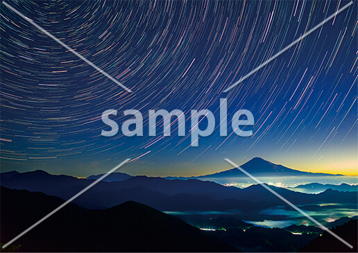 [9月] 富士山と星空