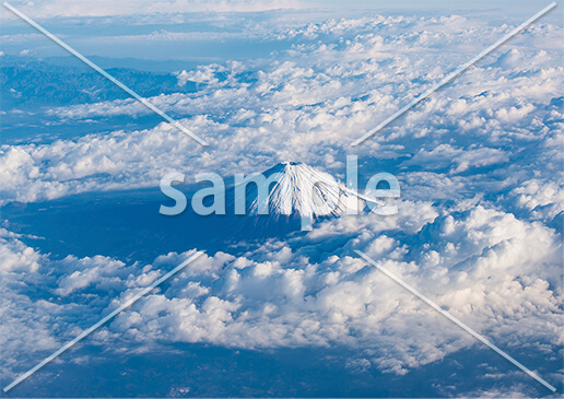 [12月] 上空から見る富士山