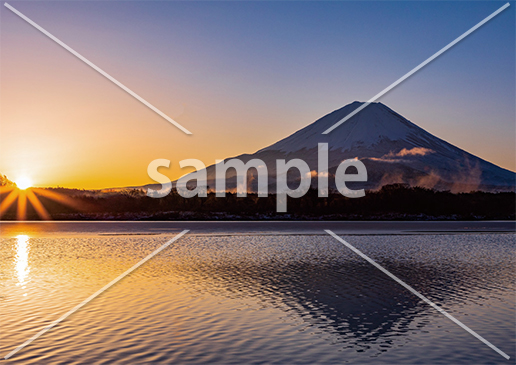 [1月] 精進湖からの日の出