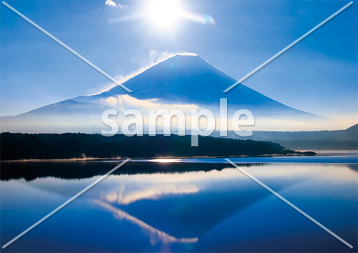 [12月] 本栖湖に映る富士山