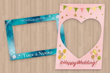 フォトコーナーを充実させるパネル印刷のフレーム