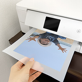 印刷できるクリアホルダーに直接印刷する