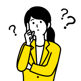 考える女性のイラスト