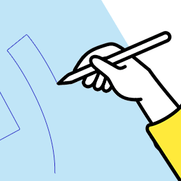 文字の下書きをする