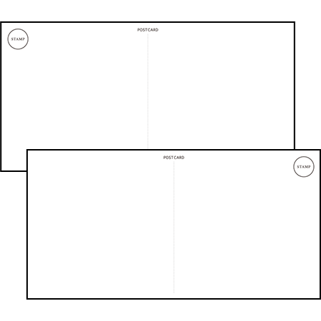 はがき 往復はがき ポストカード印刷の無料テンプレート印刷 プリントが格安 オリジナルグッズ作成ならネット印刷通販の Wave