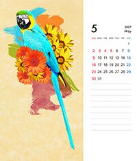 CDサイズ卓上プラスチックケース入りカレンダー（Aタイプ）