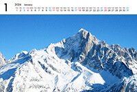 ハガキサイズ卓上プラスチックケース入りカレンダー（Aタイプ）