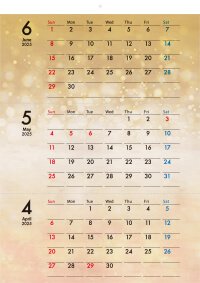 ECO壁掛け3ヶ月カレンダー印刷（タンザック）（6ページ）