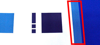 縦スジ（ストリーク）の発生例