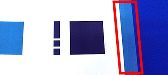 縦スジ（ストリーク）の発生例