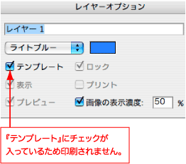 印刷されないレイヤー
