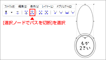 ノードの分裂をする