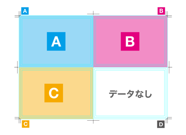 片面印刷の場合　データ不備