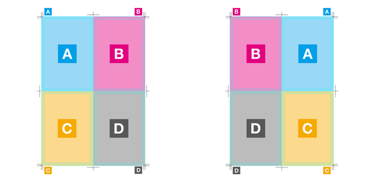 縦使いのデザインで作成する場合のテンプレート