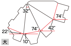 四角すいPOP（大）の角度