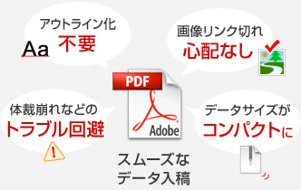 快適・安全なデータ入稿「PDFファイル」