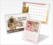 卓上プラスチックケース入りカレンダー印刷