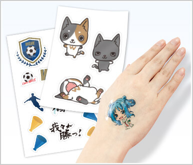 フェイスペイントシール印刷