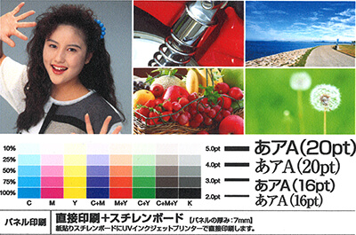 変更後前のスチレンボード＋直接印刷
				刷