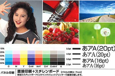 変更後前のスチレンボード+直接印刷
刷