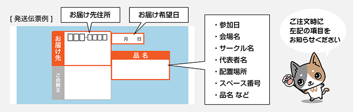 発送伝票例
