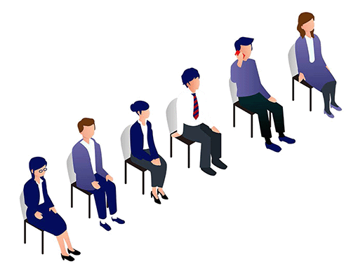 たくさんの面談相手