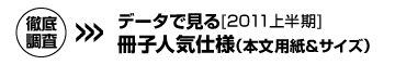 データで見る！冊子人気仕様へ