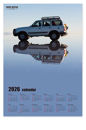 バイク・自動車販売店のカレンダー