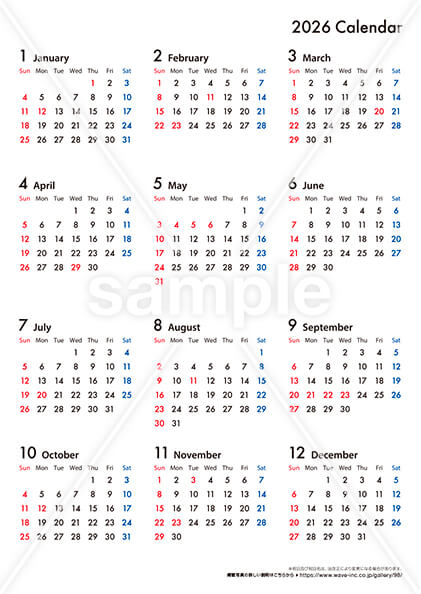 Animal calendar 年間