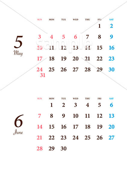 【選べる表紙】筆記体 5月／6月
