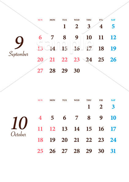 【選べる表紙】筆記体 9月／10月