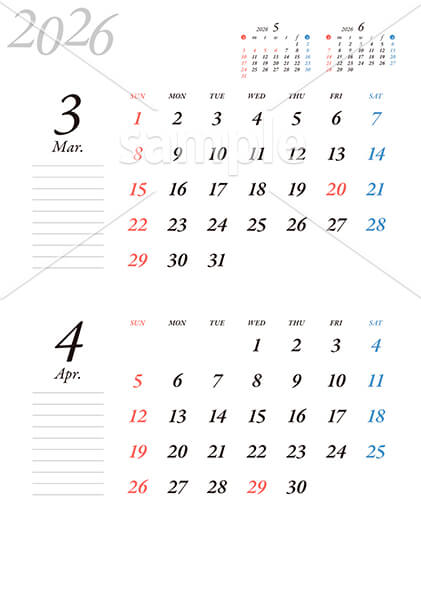 【選べる表紙】イタリック 3月／4月