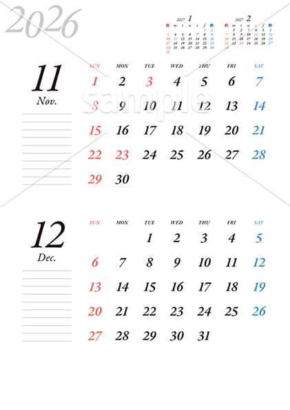 【選べる表紙】イタリック 11月／12月