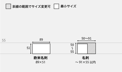 名刺印刷サイズ