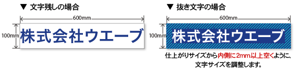 注文サイズは短辺基準