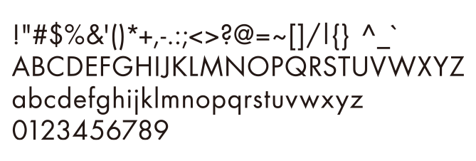 サンセリフ体 A