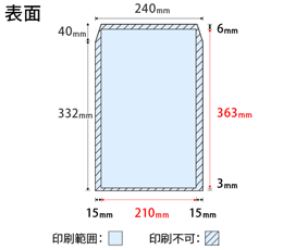 角2封筒(オンデマンド刷込)【フラップに印刷する】の図
