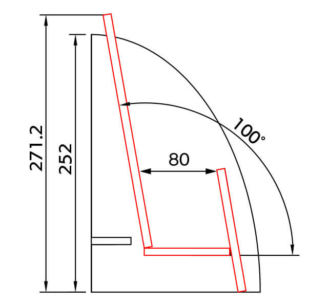 A5卓上ラック 断面図