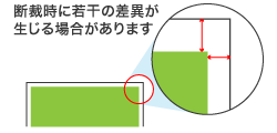 フチのあるデザインにご注意ください