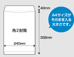 封筒のサイズ・仕様