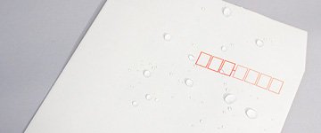 撥水加工で水をはじく