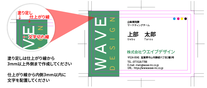 塗り足し・文字切れ
