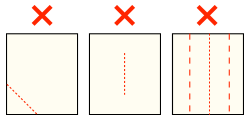 ミシン目留意点