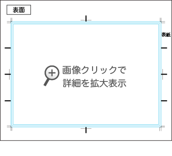 2つ折りクロスW折り加工指示例