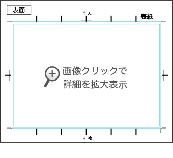 外6つ折りクロス2つ折り加工指示例