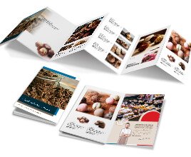 カタログ・中綴じ冊子印刷：蛇腹折り